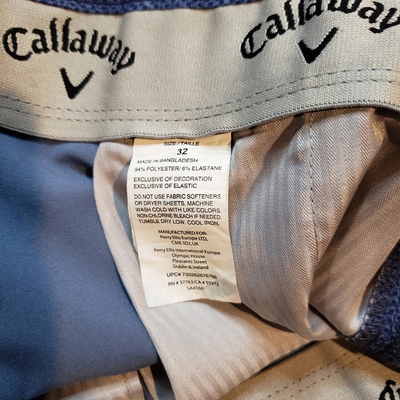 Callaways Navy Micor Dot Golf Shorts 32 - Picture 4 of 4